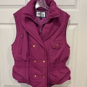 The Company Store Pink Down Puffer Vest